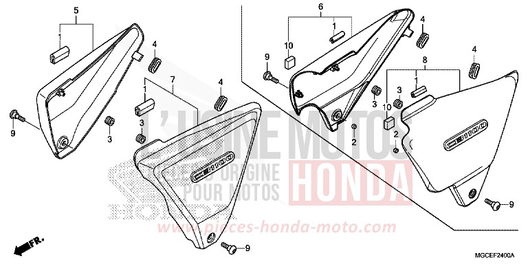 SIDE COVER for CB1100 ABS GRAPHITE BLACK (NHB01) from 2014